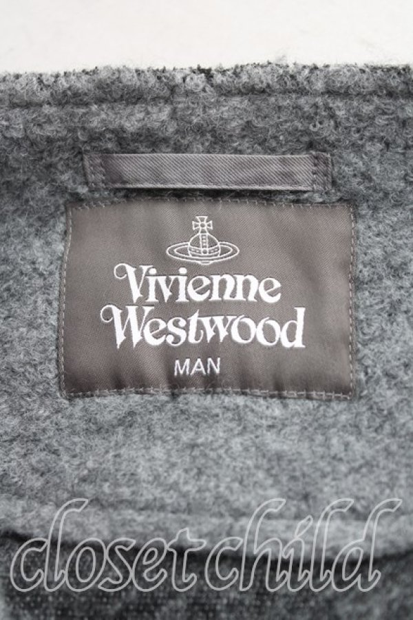画像3: ヴィヴィアンウエストウッド MAN 中古 / Vネックビッグカーディガン FREE 灰  H-25-11-16-045-to-OD-ZH (3)
