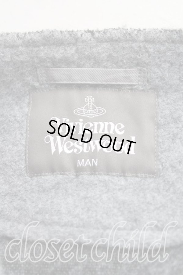 画像3: ヴィヴィアンウエストウッド MAN 中古 / Vネックビッグカーディガン FREE 灰  H-25-11-16-045-to-OD-ZH (3)