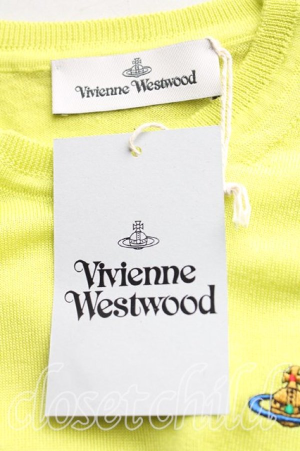 画像3: ヴィヴィアンウエストウッド 中古 / カラーオーブ刺繍サマーニット XS ライム  H-25-11-16-048-to-OD-ZH (3)