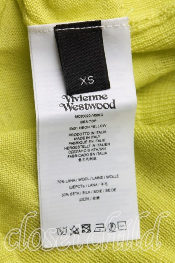 画像4: ヴィヴィアンウエストウッド 中古 / カラーオーブ刺繍サマーニット XS ライム  H-25-11-16-048-to-OD-ZH (4)