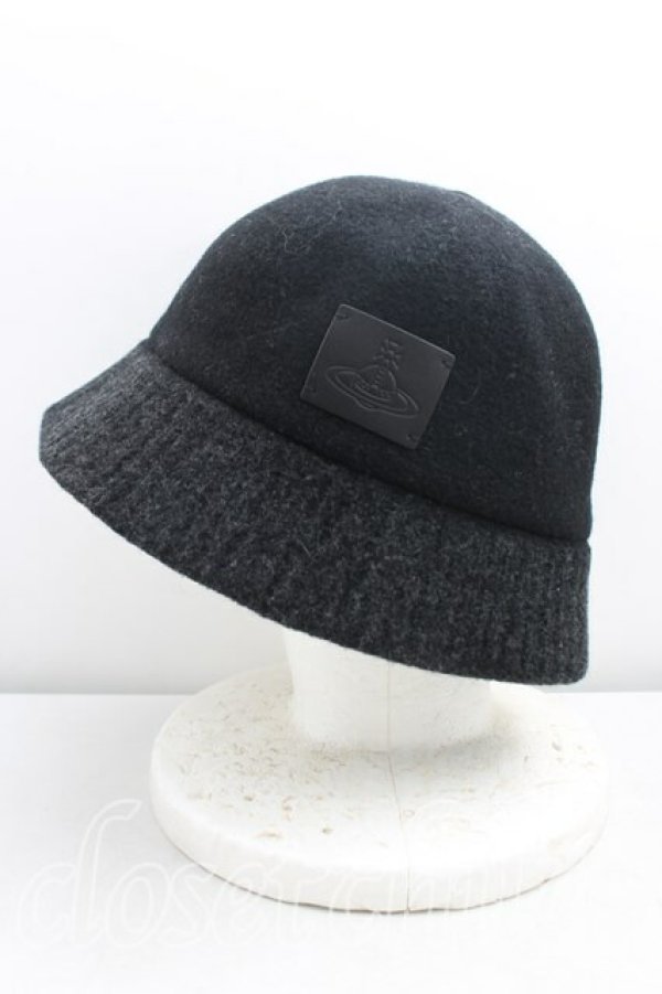 画像2: ヴィヴィアンウエストウッド 中古 / ウールハット  黒  H-25-11-16-001-ha-OD-ZH (2)