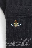 画像2: ヴィヴィアンウエストウッド 中古 / カラーオーブ刺繍手袋  黒  H-25-11-16-017-gd-IN-ZH (2)