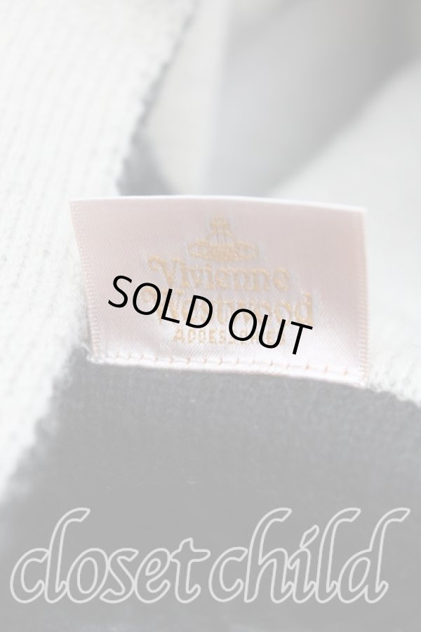 画像2: ヴィヴィアンウエストウッド 中古 / オーブ総柄スヌード  黒×灰  H-25-11-16-020-gd-IN-ZH (2)