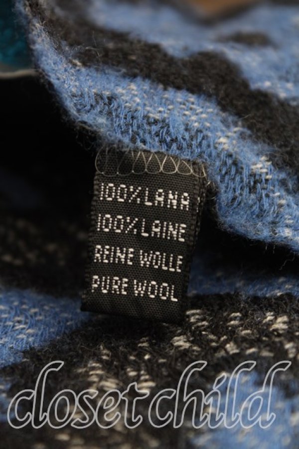 画像3: ヴィヴィアンウエストウッド MAN 中古 / レオパード柄マフラー  青  H-25-11-16-021-gd-OD-ZH (3)