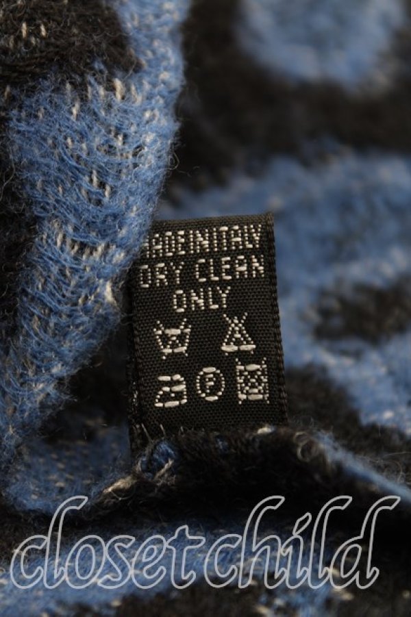 画像4: ヴィヴィアンウエストウッド MAN 中古 / レオパード柄マフラー  青  H-25-11-16-021-gd-OD-ZH (4)