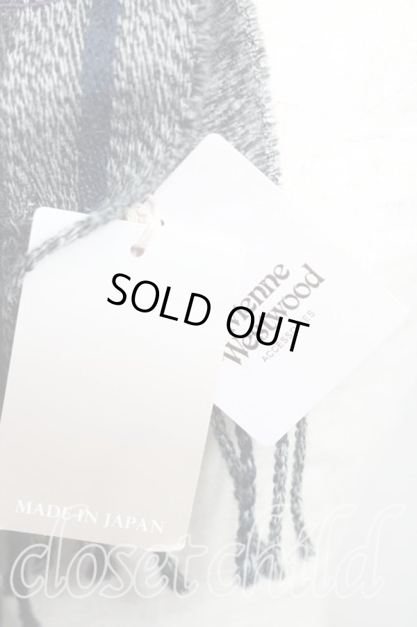 画像3: ヴィヴィアンウエストウッド 中古 / ストライプマフラー  灰  H-25-11-16-025-gd-OD-ZH (3)