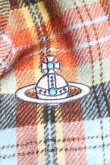 画像2: ヴィヴィアンウエストウッド 中古 / タータンチェックマフラー  水色ｘ茶  H-25-11-16-026-gd-OD-ZH (2)