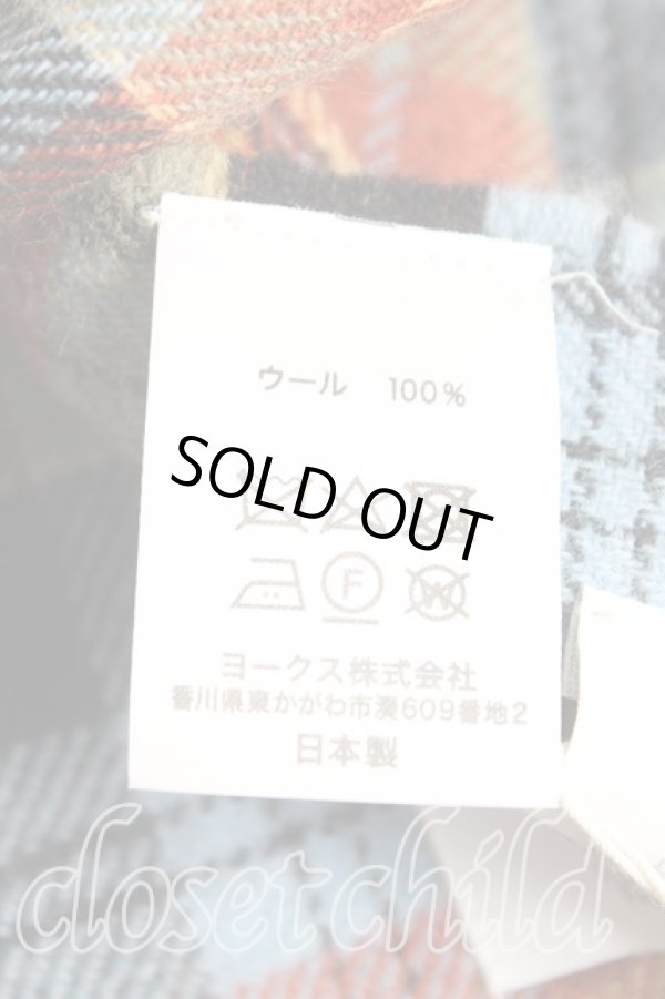 画像4: ヴィヴィアンウエストウッド 中古 / タータンチェックマフラー  水色ｘ茶  H-25-11-16-026-gd-OD-ZH (4)