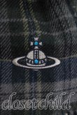 画像2: ヴィヴィアンウエストウッド 中古 / タータンチェックマフラー  灰  H-25-11-16-027-gd-OD-ZH (2)