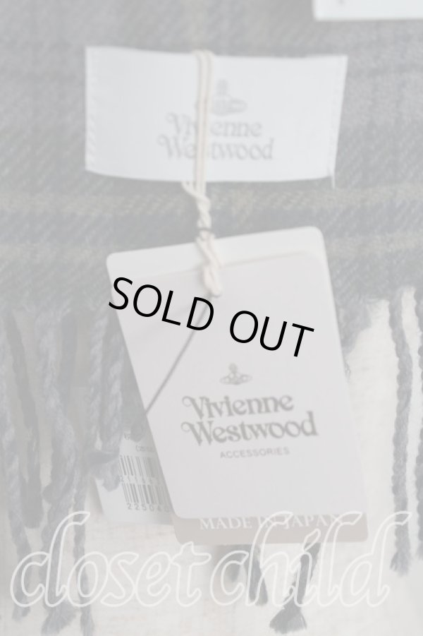 画像3: ヴィヴィアンウエストウッド 中古 / タータンチェックマフラー  灰  H-25-11-16-027-gd-OD-ZH (3)