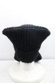 画像3: ヴィヴィアンウエストウッド 中古 / スクエアニット帽  黒  H-25-11-16-002-ha-OD-ZH (3)