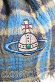 画像2: ヴィヴィアンウエストウッド 中古 / オーブ刺繍バイカラーストール  カーキ  H-25-11-16-029-gd-OD-ZH (2)