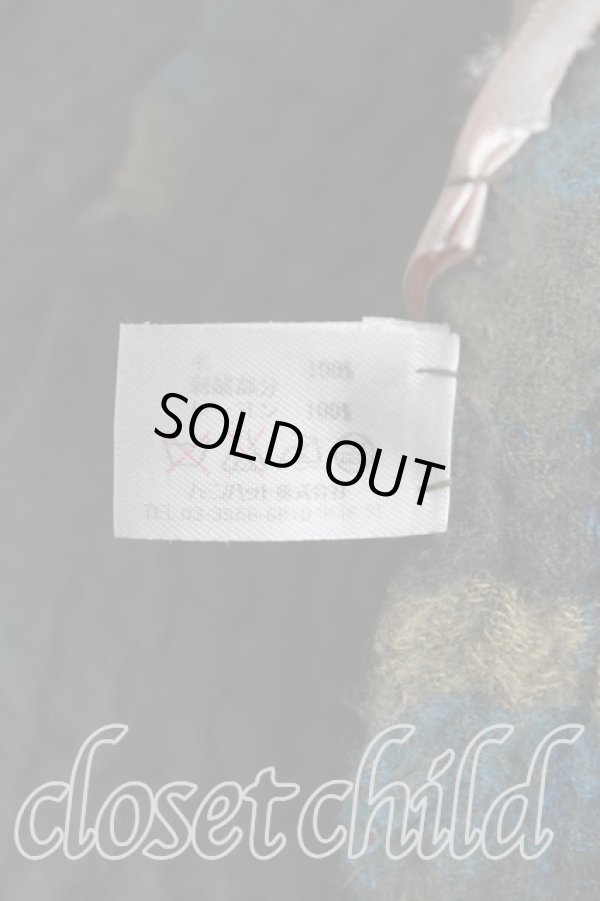 画像4: ヴィヴィアンウエストウッド 中古 / オーブ刺繍バイカラーストール  カーキ  H-25-11-16-029-gd-OD-ZH (4)