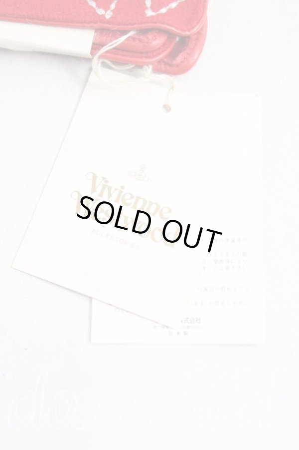 画像2: ヴィヴィアンウエストウッド 中古 / オーブステッチグローブ  赤  H-25-11-16-030-gd-IN-ZH (2)