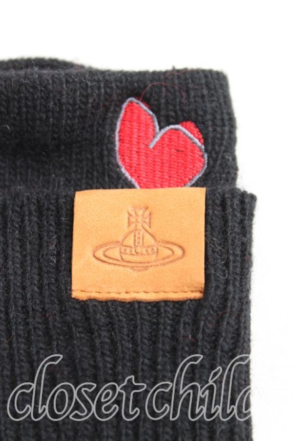 画像2: ヴィヴィアンウエストウッド 中古 / ニット手袋  黒  H-25-11-16-032-gd-IN-ZH (2)