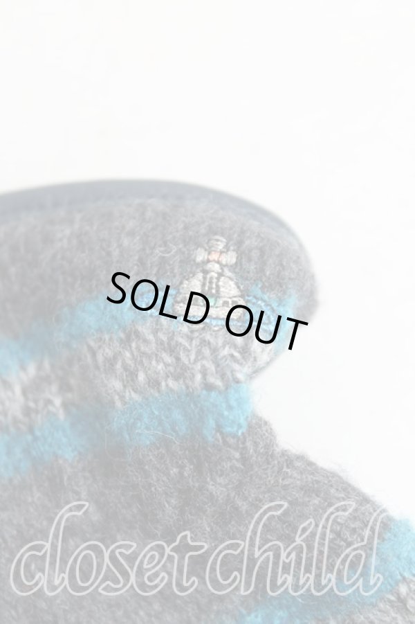 画像2: ヴィヴィアンウエストウッド 中古 / オーブ刺繍手袋  灰  H-25-11-16-033-gd-OD-ZH (2)