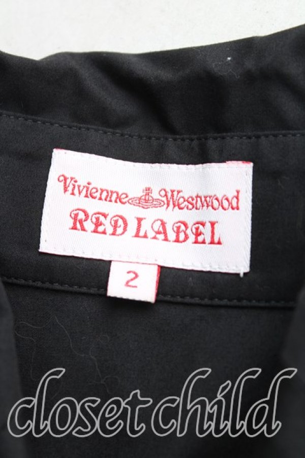 画像3: ヴィヴィアンウエストウッド 中古 / 単色オーブ刺繍シャツワンピース 2（9号相当） 黒  H-25-11-16-034-op-OD-ZH (3)