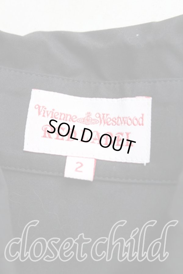 画像3: ヴィヴィアンウエストウッド 中古 / 単色オーブ刺繍シャツワンピース 2（9号相当） 黒  H-25-11-16-034-op-OD-ZH (3)