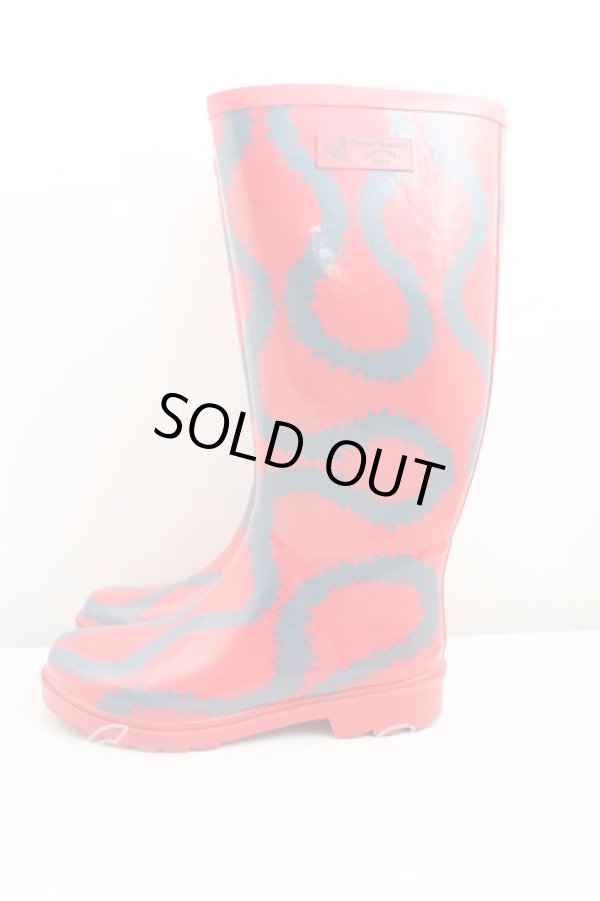 画像3: ヴィヴィアンウエストウッド×Melissa 中古 / スクイグルWellington 36（23cm相当） 赤  H-25-11-23-026-sh-OD-ZH (3)