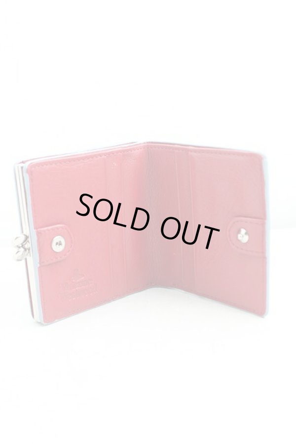 画像3: ヴィヴィアンウエストウッド 中古 / ブロケードフラワー折リ財布  青×赤  H-25-11-23-030-wa-IN-ZH (3)