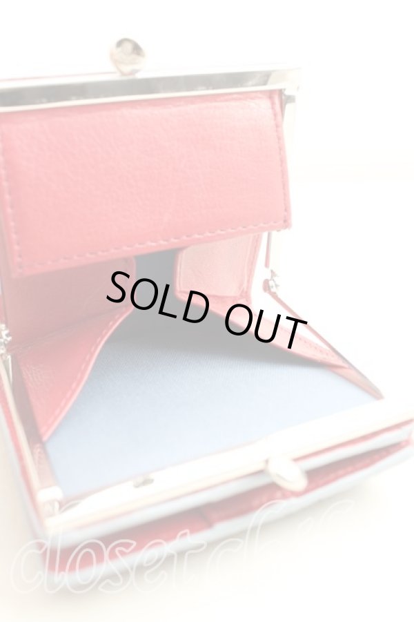 画像5: ヴィヴィアンウエストウッド 中古 / ブロケードフラワー折リ財布  青×赤  H-25-11-23-030-wa-IN-ZH (5)