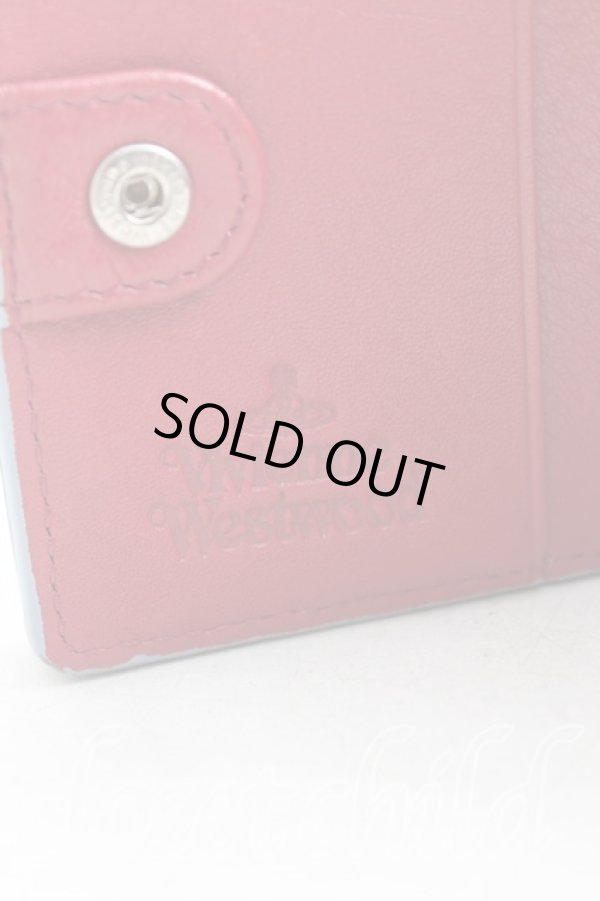 画像6: ヴィヴィアンウエストウッド 中古 / ブロケードフラワー折リ財布  青×赤  H-25-11-23-030-wa-IN-ZH (6)