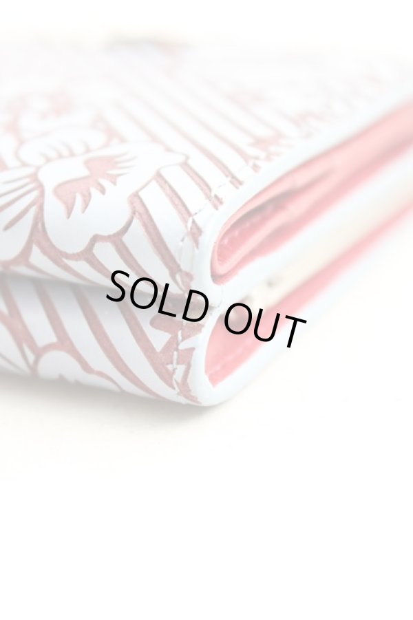 画像7: ヴィヴィアンウエストウッド 中古 / ブロケードフラワー折リ財布  青×赤  H-25-11-23-030-wa-IN-ZH (7)