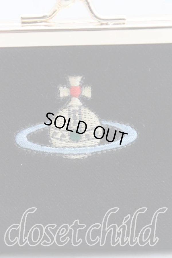 画像4: ヴィヴィアンウエストウッド 中古 / ガマ口ポーチ  黒  H-25-11-23-057-gd-IN-ZH (4)