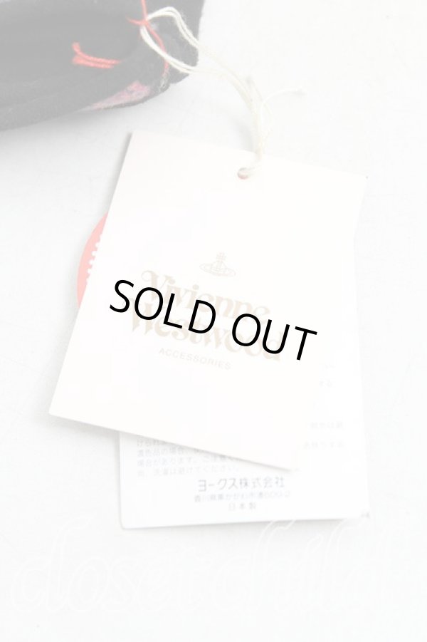 画像2: ヴィヴィアンウエストウッド 中古 / 手袋  黒ｘ赤  H-25-11-23-061-gd-OD-ZH (2)