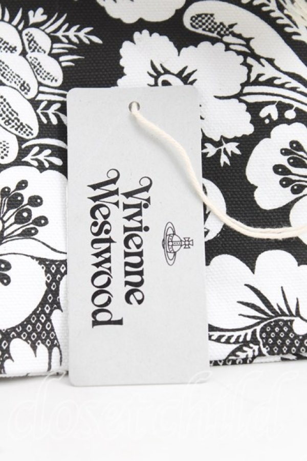 画像3: ヴィヴィアンウエストウッド 中古 / BOTTOM GUSSETポーチ  白×黒  H-25-11-23-066-gd-IN-ZH (3)