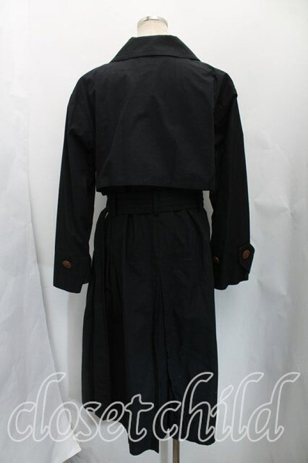 画像2: ヴィヴィアンウエストウッド 中古 / ロングトレンチコート 00(ワンサイズ) 黒  H-25-11-23-071-co-IN-ZH (2)