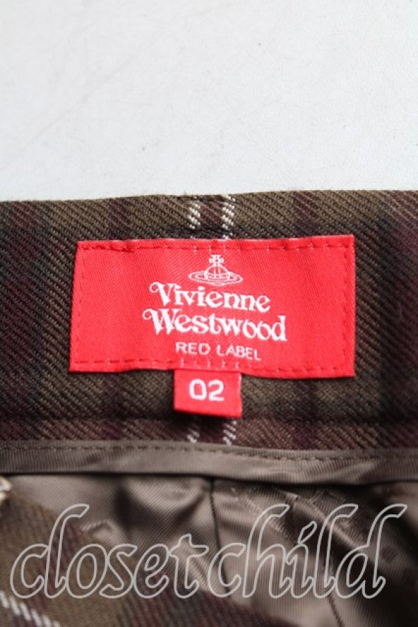画像3: ヴィヴィアンウエストウッド 中古 / タータンチェックパンツ 02（9号相当） 茶  H-25-11-23-072-pa-OD-ZH (3)