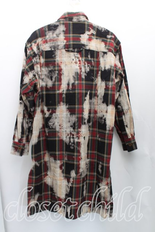 画像2: ヴィヴィアンウエストウッド MAN 中古 / MIST CHECKロングシャツ 44（メンズS相当） 赤ｘ黒  H-25-11-23-074-bl-OD-ZH (2)