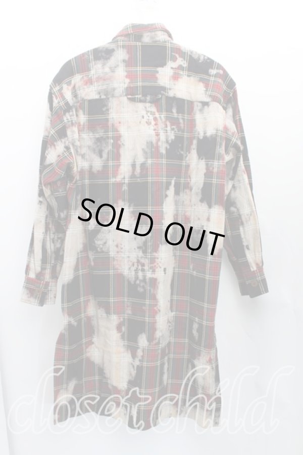 画像2: ヴィヴィアンウエストウッド MAN 中古 / MIST CHECKロングシャツ 44（メンズS相当） 赤ｘ黒  H-25-11-23-074-bl-OD-ZH (2)