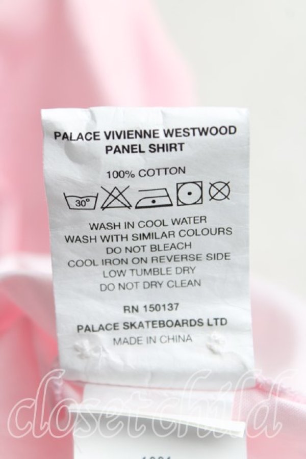 画像5: ヴィヴィアンウエストウッド × PALACE 中古 / テディベアシャツ M ピンク  H-25-11-23-075-bl-IN-ZH (5)