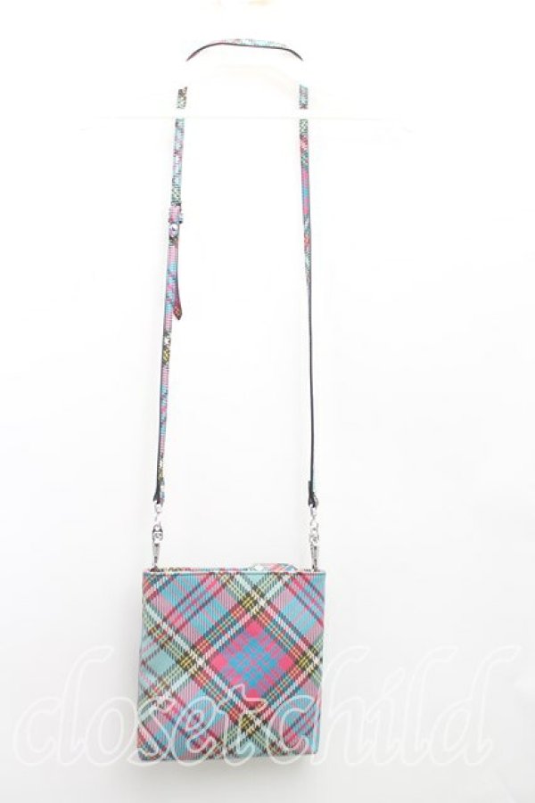 画像3: ヴィヴィアンウエストウッド 中古 / McANDY　Tartanクロスボディスクエアバッグ  McANDY　Tartan  H-25-11-23-005-ba-OD-ZH (3)
