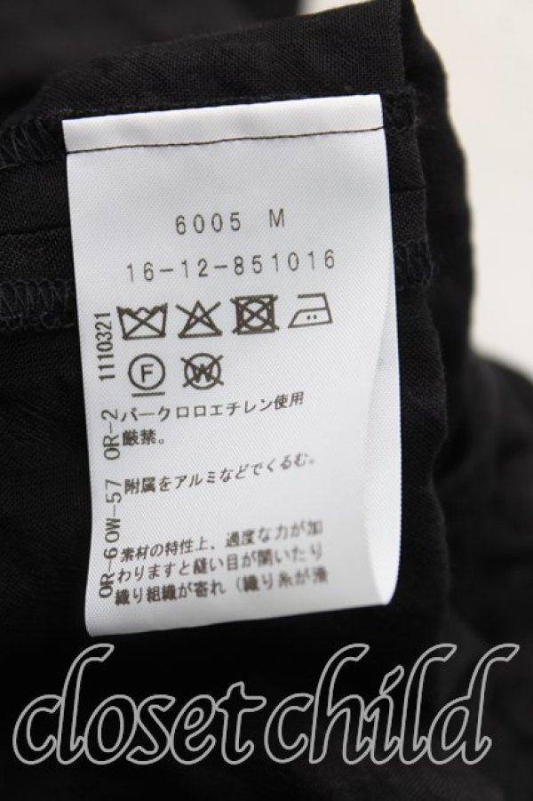 画像4: ヴィヴィアンウエストウッド 中古 / コットンシルクシースルーチェックパフスリーブセーラーシャツ 00(ワンサイズ) 黒  H-25-11-23-076-bl-IN-ZH (4)