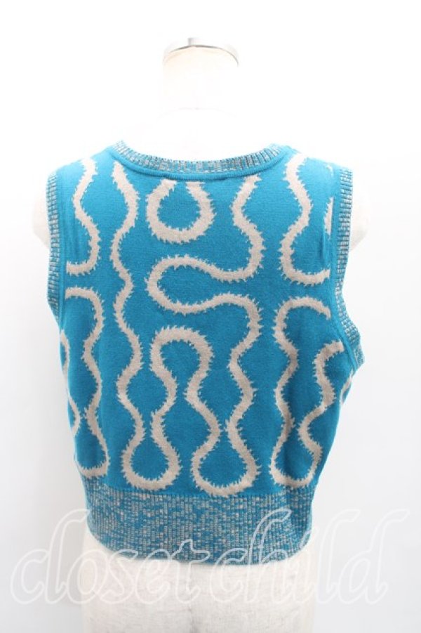 画像2: ヴィヴィアンウエストウッド 中古 / スクイグルベスト M 青  H-25-11-23-078-to-IN-ZH (2)