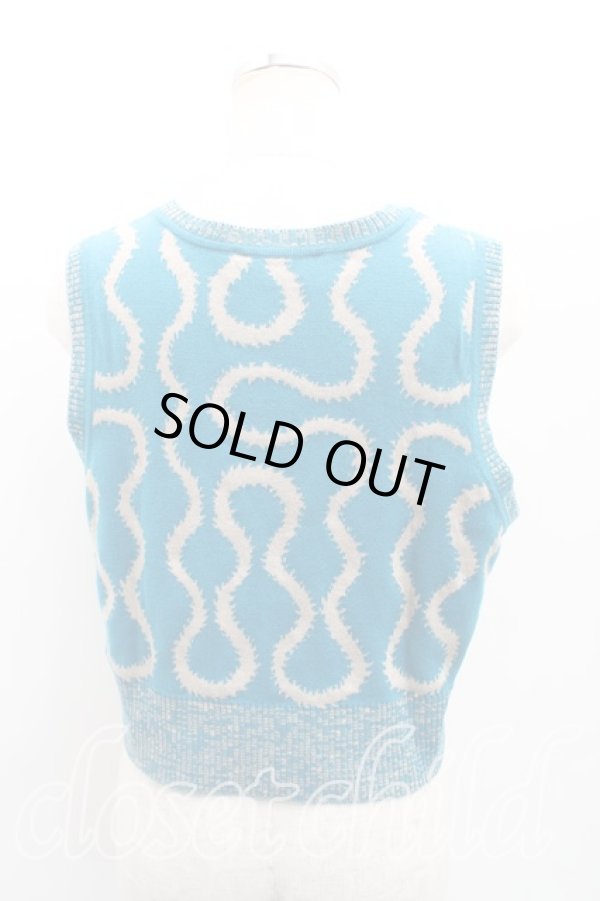 画像2: ヴィヴィアンウエストウッド 中古 / スクイグルベスト M 青  H-25-11-23-078-to-IN-ZH (2)