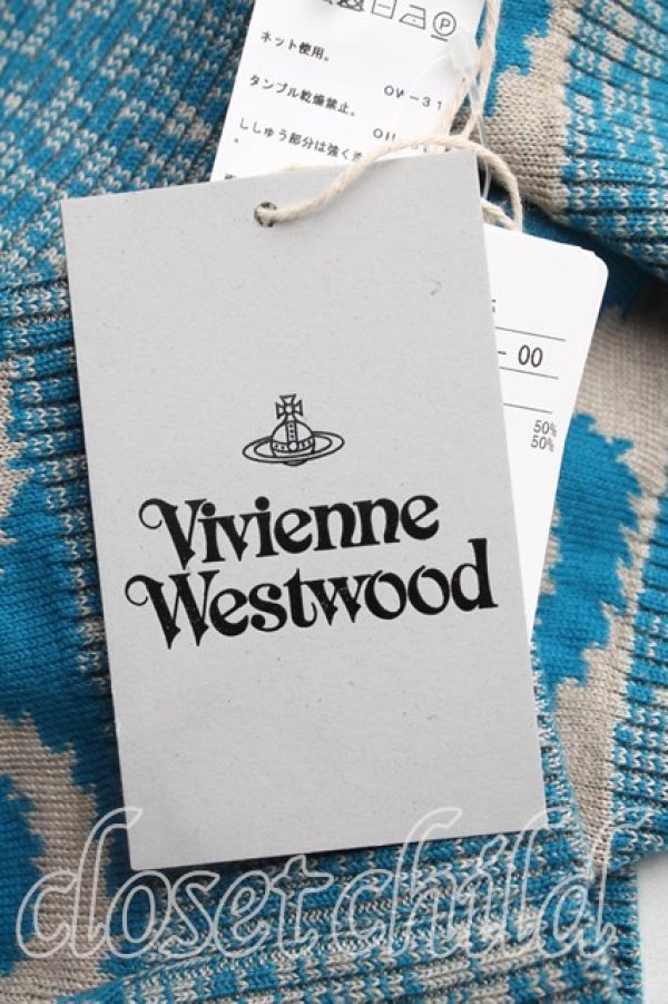 画像6: ヴィヴィアンウエストウッド 中古 / スクイグルベスト M 青  H-25-11-23-078-to-IN-ZH (6)