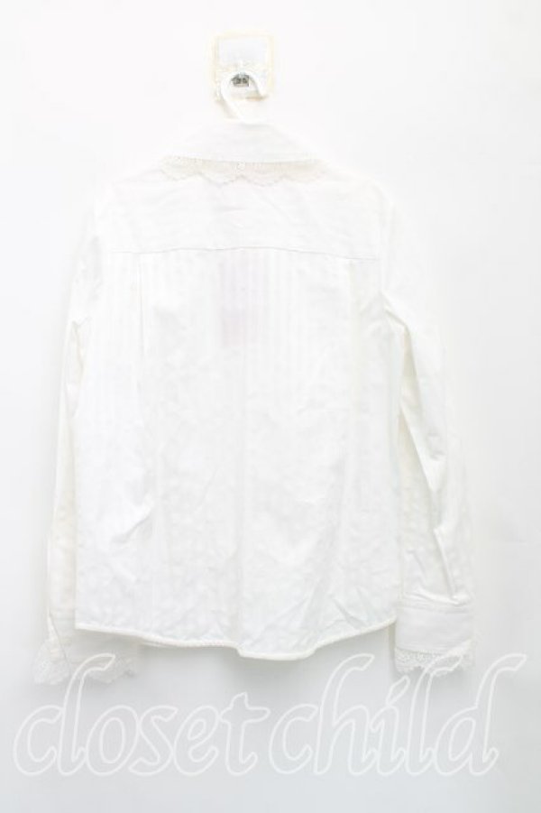 画像2: ヴィヴィアンウエストウッド 中古 / レースカラーシャツ 02（9号相当） 白  H-25-11-23-079-bl-OD-ZH (2)
