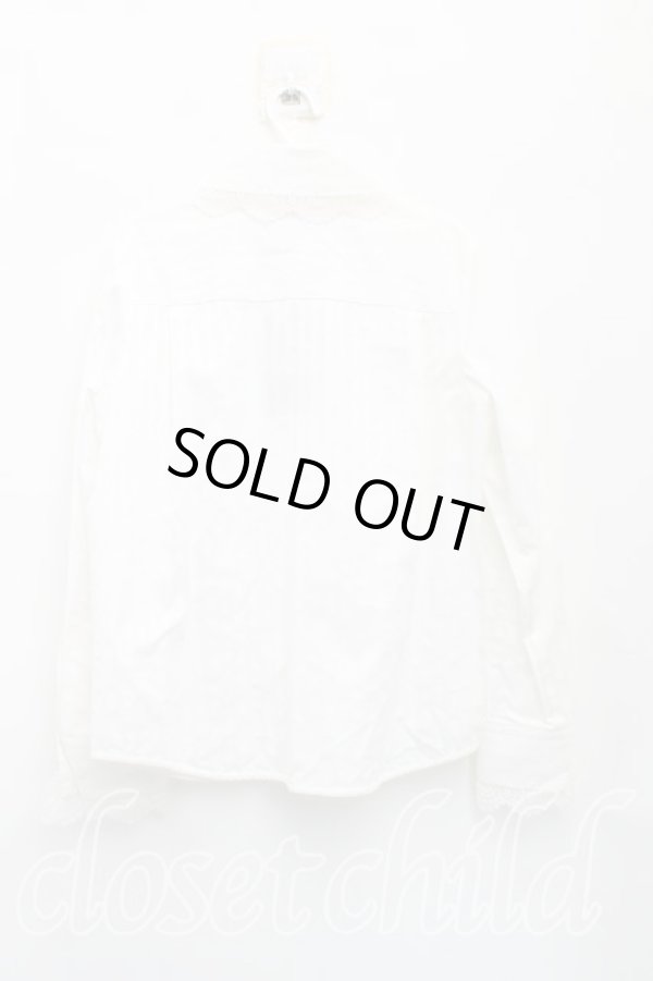 画像2: ヴィヴィアンウエストウッド 中古 / レースカラーシャツ 02（9号相当） 白  H-25-11-23-079-bl-OD-ZH (2)