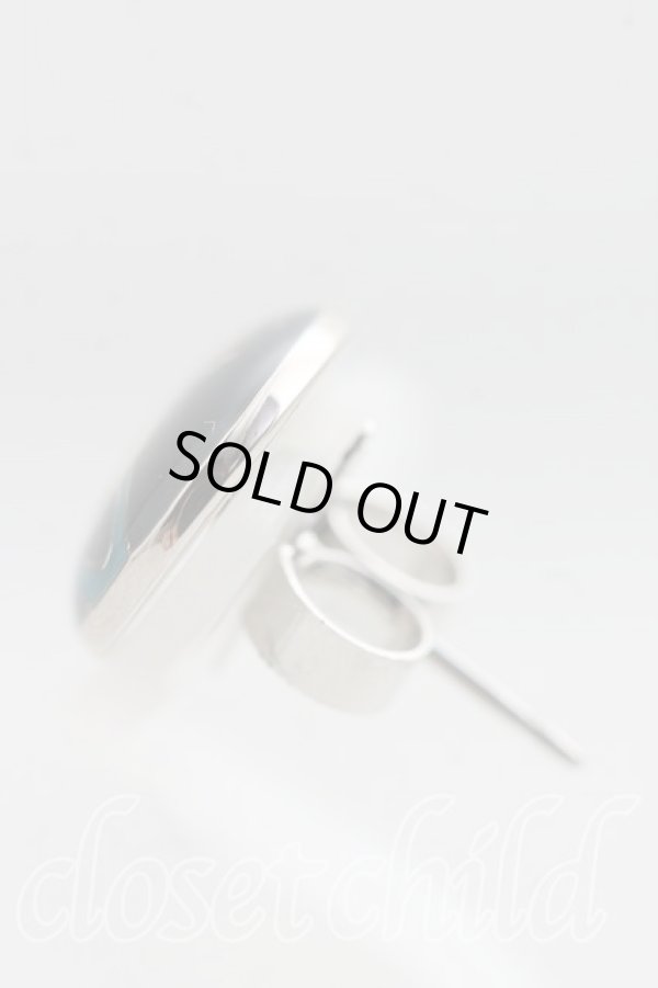 画像2: ヴィヴィアンウエストウッド 中古 / エナメルオーブボタンシングルスタッズピアス  シルバー  H-25-11-23-006-er-IN-ZH (2)