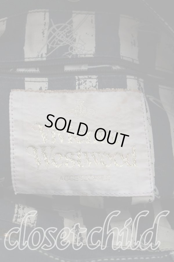 画像4: ヴィヴィアンウエストウッド 中古 / エッジウェアハンドバッグ  黒  H-25-11-23-001-ba-OD-ZH (4)