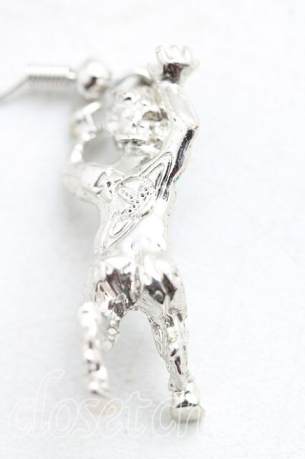 画像4: ヴィヴィアンウエストウッド 中古 / サティアドロップピアス  シルバー  H-25-11-23-011-er-OD-ZH (4)