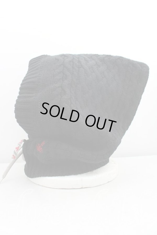 画像2: ヴィヴィアンウエストウッド 中古 / フィッシャーマンケーブルニットバラクラバ  黒  H-25-11-23-013-ha-OD-ZH (2)