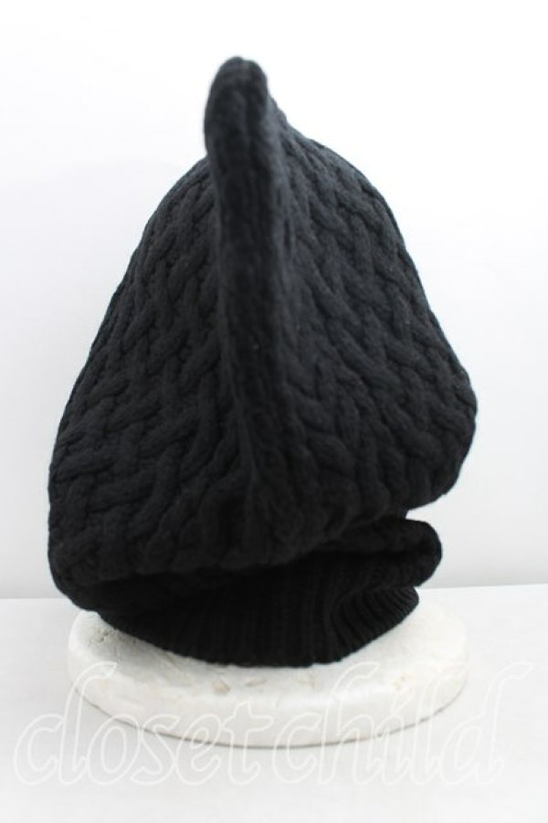 画像3: ヴィヴィアンウエストウッド 中古 / フィッシャーマンケーブルニットバラクラバ  黒  H-25-11-23-013-ha-OD-ZH (3)