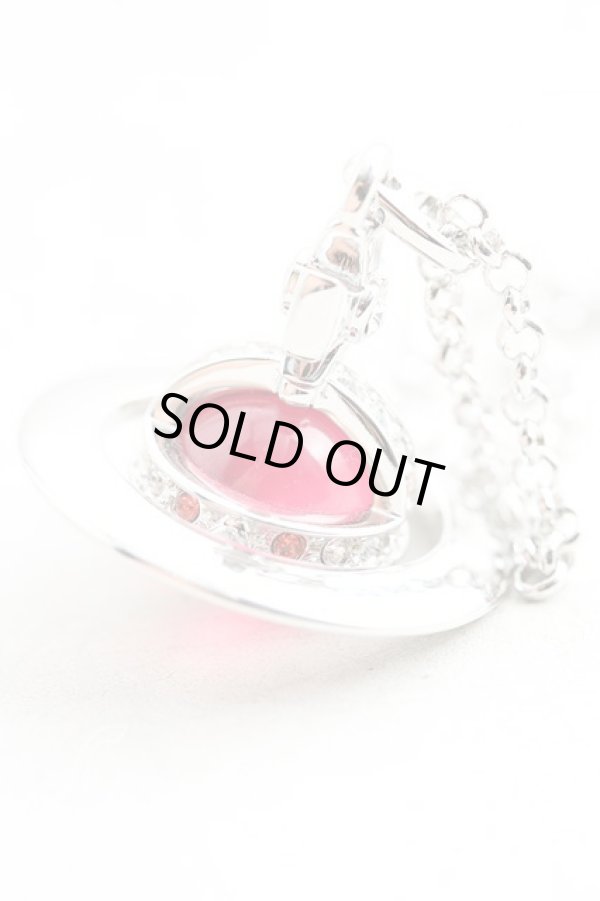 画像2: ヴィヴィアンウエストウッド 中古 / タイニーオーブネックレス  シルバーｘピンク  H-25-11-23-016-nl-OD-ZH (2)