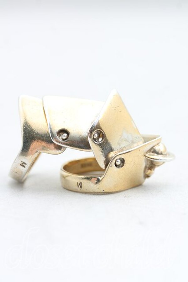 画像3: ヴィヴィアンウエストウッド 中古 / アーマーリング M(15号相当） ゴールド  H-25-11-23-020-rg-OD-ZH (3)