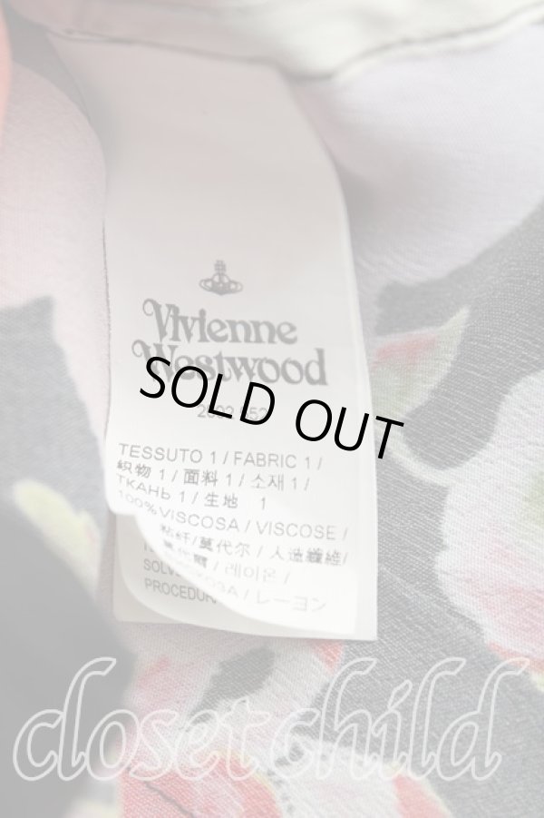 画像4: ヴィヴィアンウエストウッド 中古 / ブラックローズカオスシャツ L/XL 黒  H-25-11-30-018-bl-OD-ZH (4)